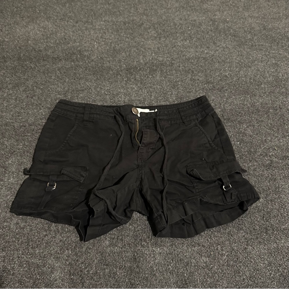 Sonoma Black Casual Tie Front Cargo Shorts Size 4 Women’s